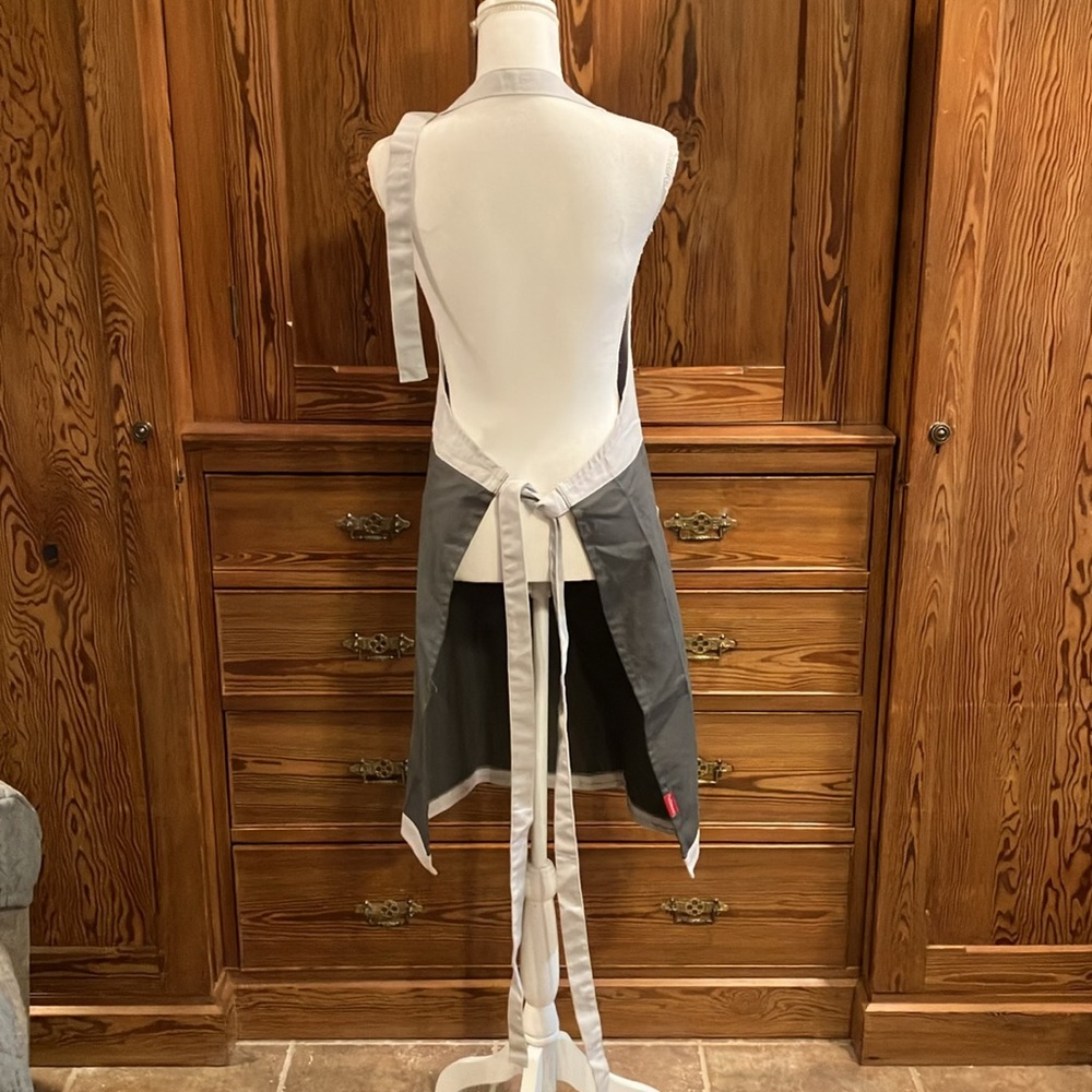 NWT Rue Montmartre gray apron OS - Picture 5 of 14